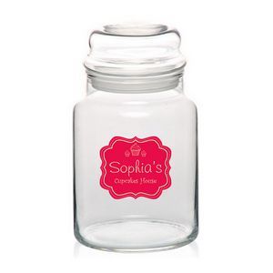 The Colonia 26 Oz. ARC Candy Jar With Rounded Lid - Screenprinted